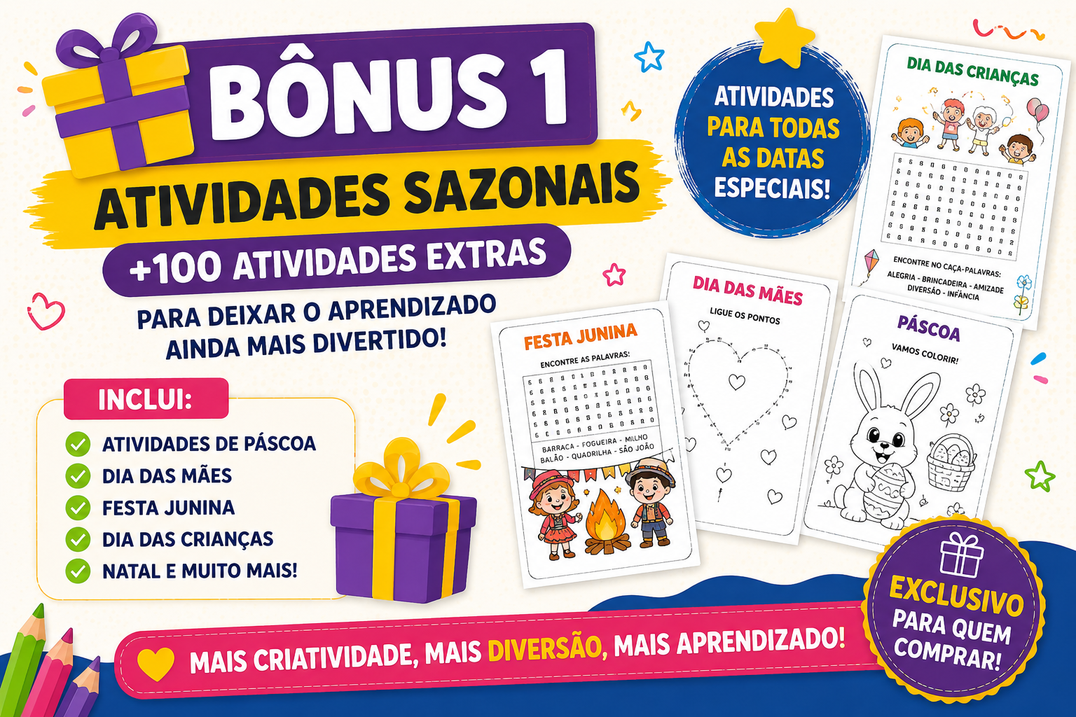 Atividades Sazonais: +100 Atividades Extras